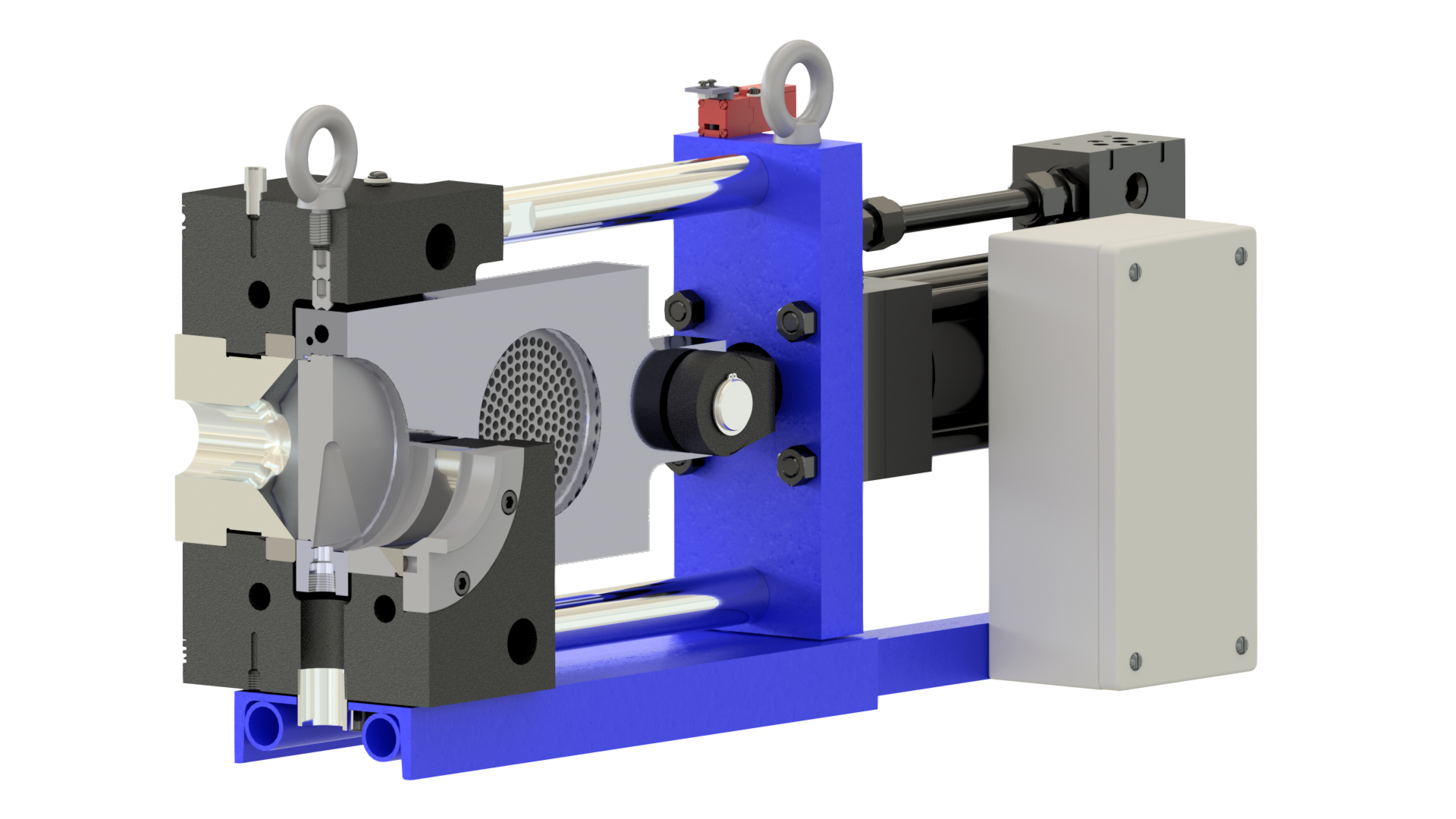 Polymer Extrusion Screen Changer with Diverter Valve